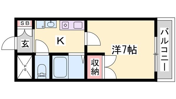 福崎駅 徒歩9分 3階の物件間取画像